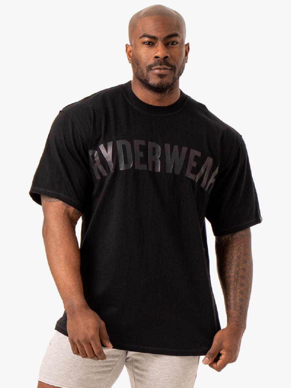 Black Men\'s Ryderwear Force Oversized T-shirt | ES8568619