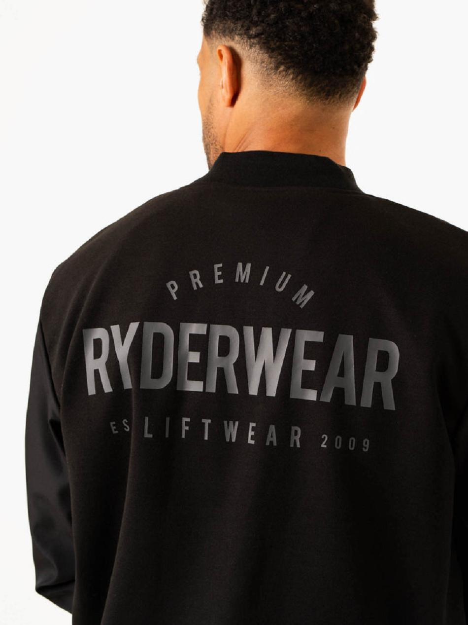 Black Men's Ryderwear Heritage Bomber Jackets | 92EW90146