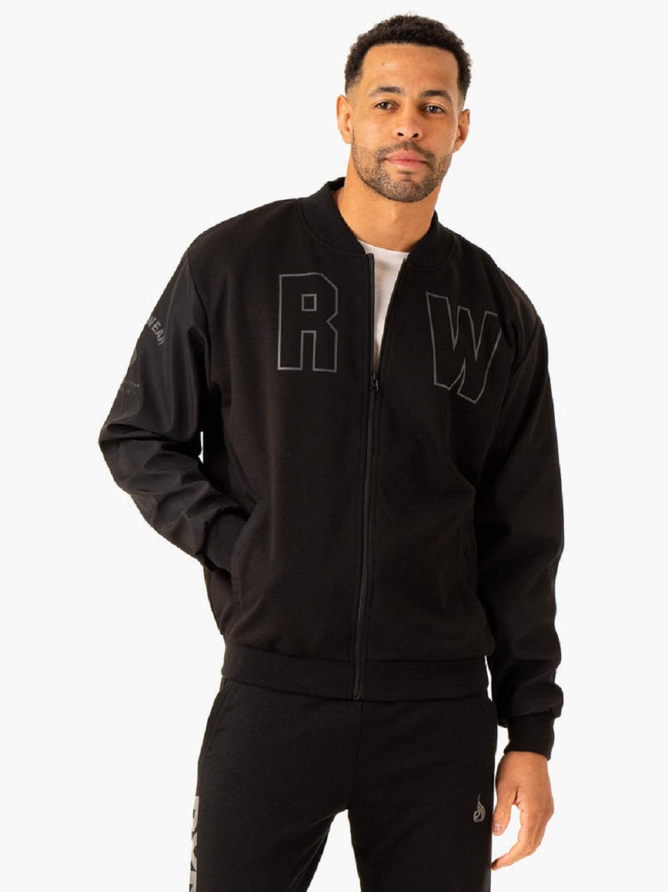 Black Men's Ryderwear Heritage Bomber Jackets | 92EW90146