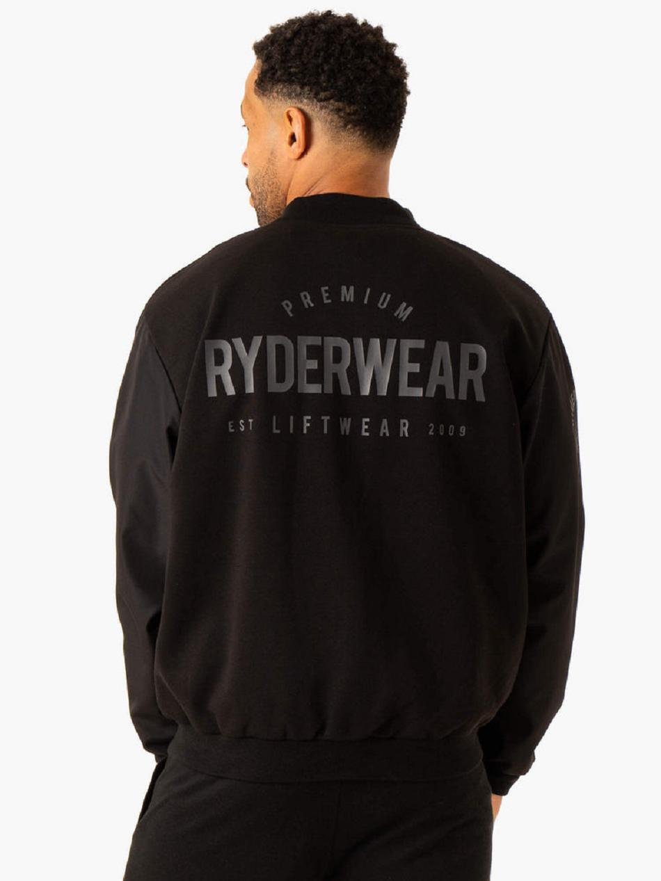Black Men's Ryderwear Heritage Bomber Jackets | 92EW90146