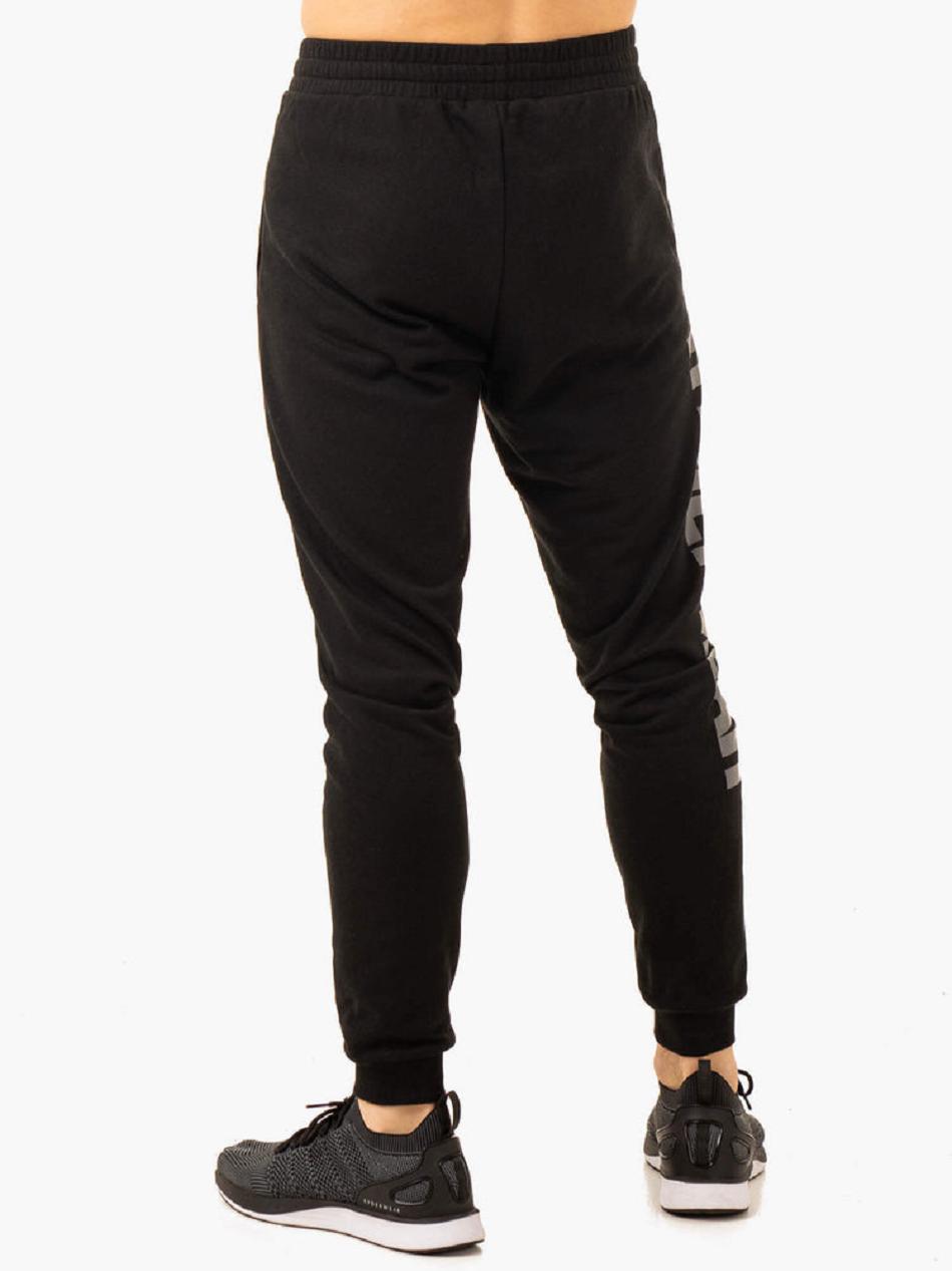 Black Men's Ryderwear Heritage Fleece Track Pants Active Lounge | BG9551546
