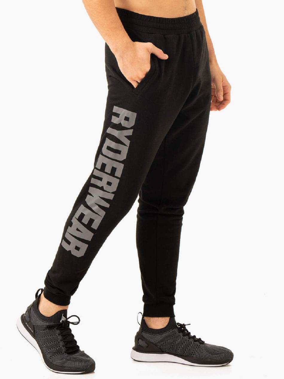 Black Men\'s Ryderwear Heritage Fleece Track Pants Active Lounge | BG9551546