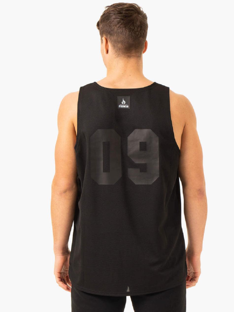 Black Men's Ryderwear Heritage Jersey Tanks | XG8394100