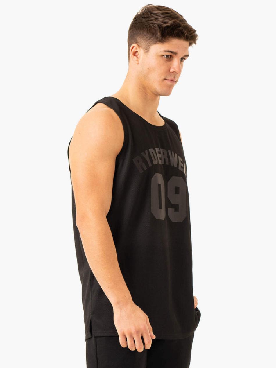 Black Men's Ryderwear Heritage Jersey Tanks | XG8394100