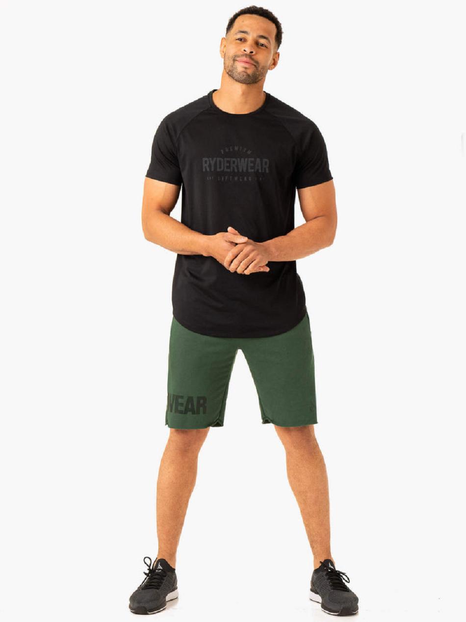 Black Men's Ryderwear Heritage T-shirt | 88HF74474
