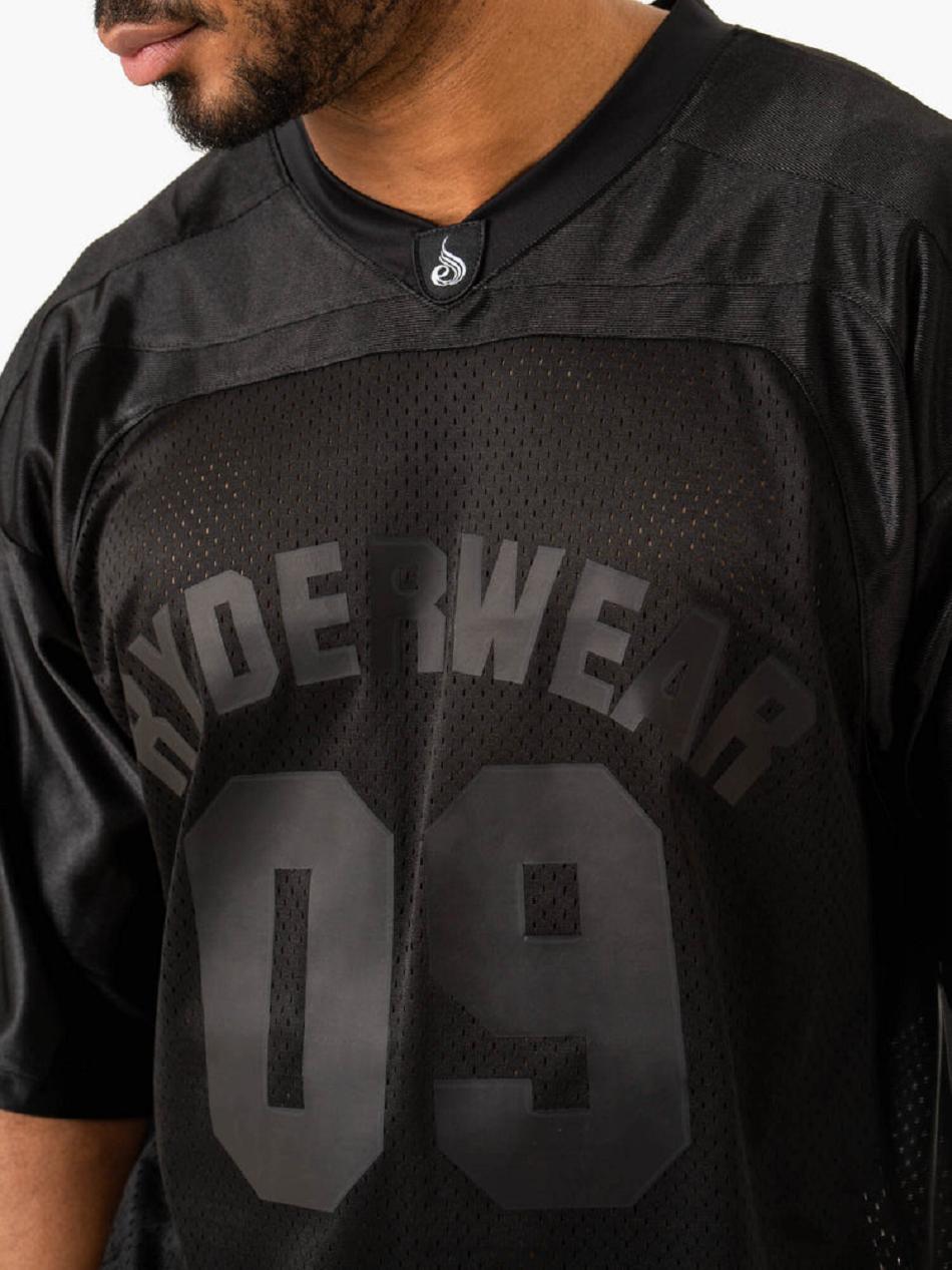 Black Men's Ryderwear Heritage Varsity Jersey Top | 93HF37675