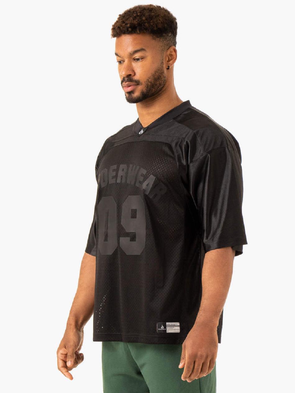 Black Men's Ryderwear Heritage Varsity Jersey Top | 93HF37675