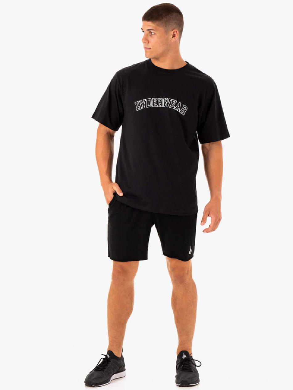 Black Men's Ryderwear Oversized T-shirt | DF8329088