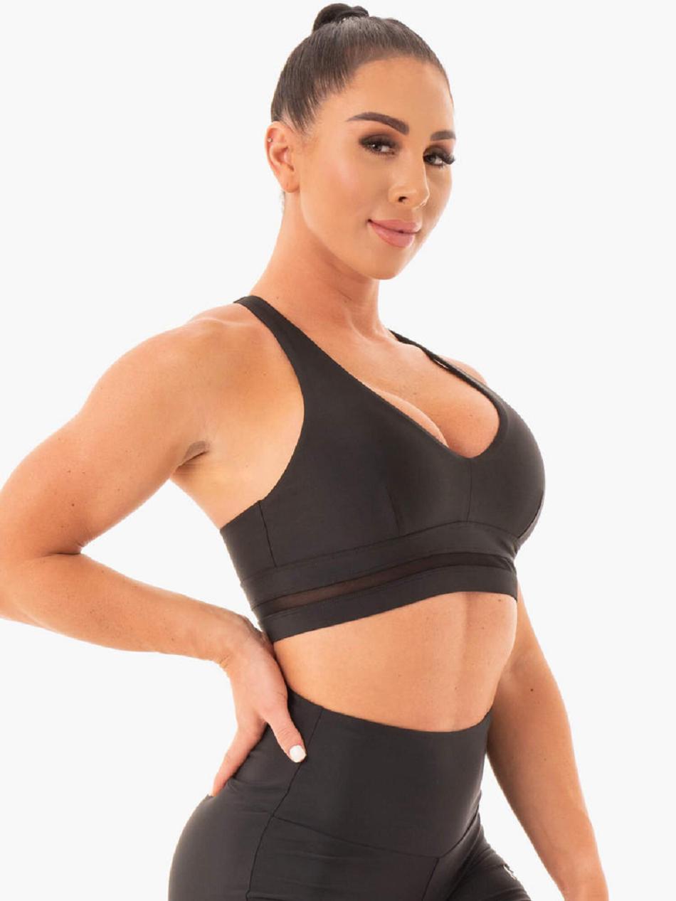 Black Women's Ryderwear NEM X RW Sports Bras | GB5472715