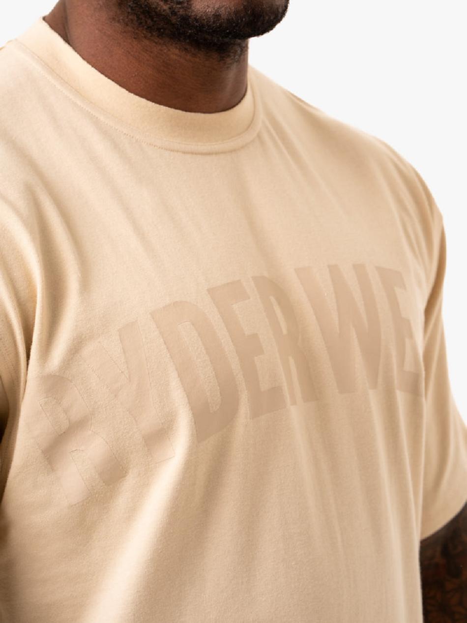 Brown Men's Ryderwear Force Oversized T-shirt | G5B50675