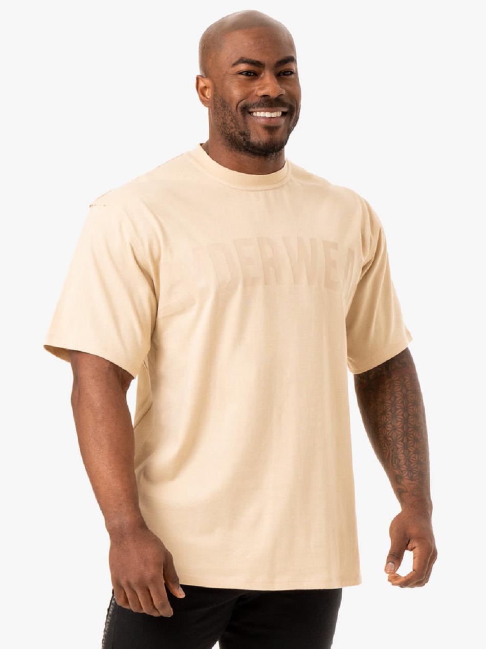 Brown Men\'s Ryderwear Force Oversized T-shirt | G5B50675