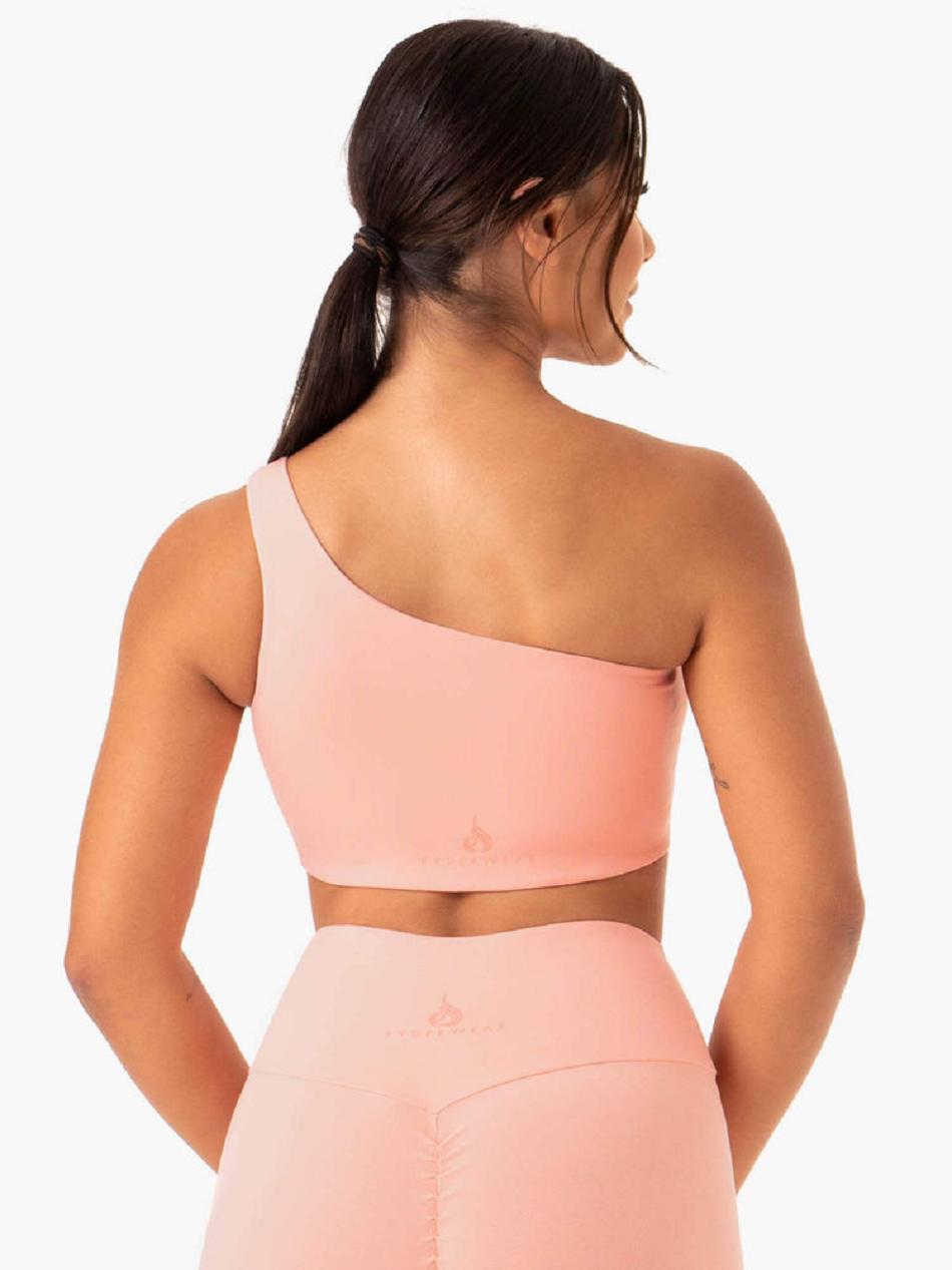Coral Women's Ryderwear Adapt One Shoulder Sports Bras | 56SB92073