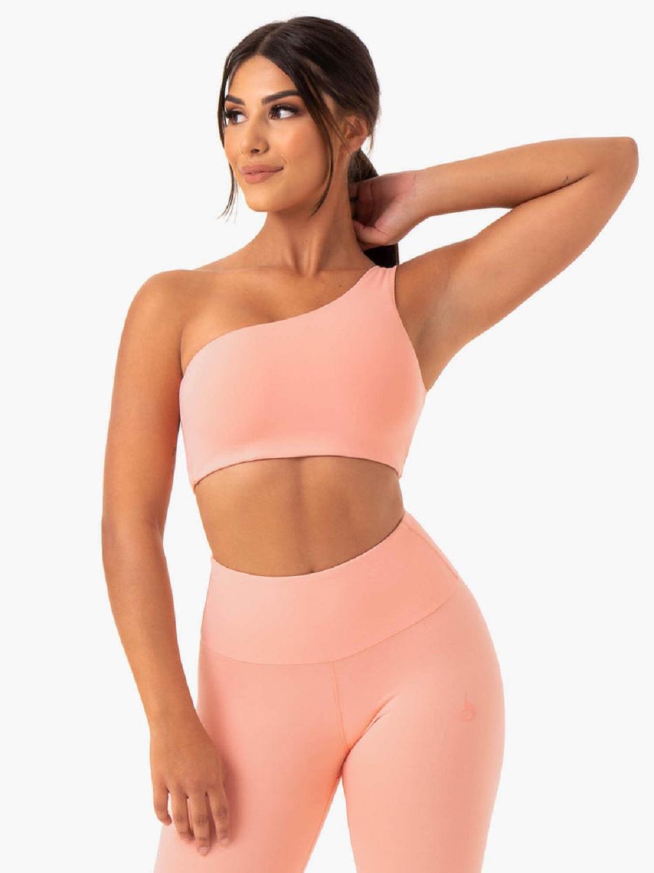 Coral Women's Ryderwear Adapt One Shoulder Sports Bras | 56SB92073