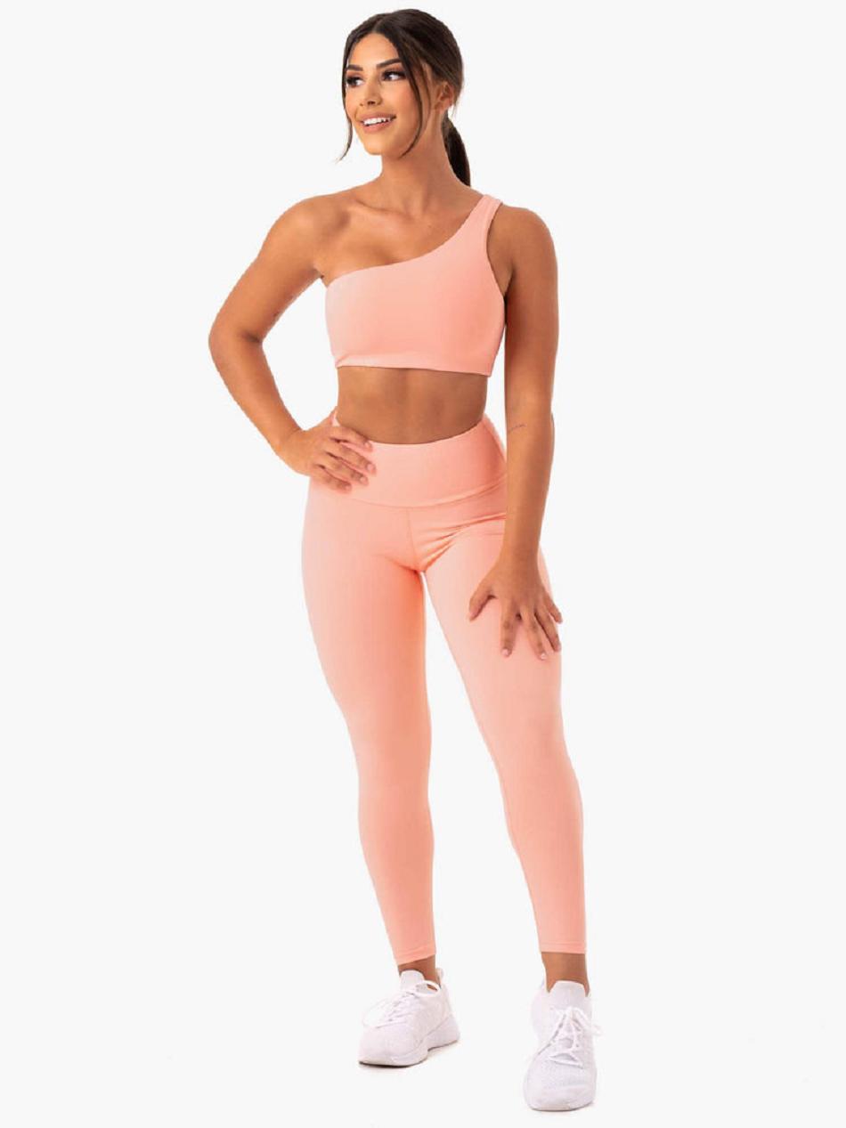 Coral Women's Ryderwear Adapt One Shoulder Sports Bras | 56SB92073