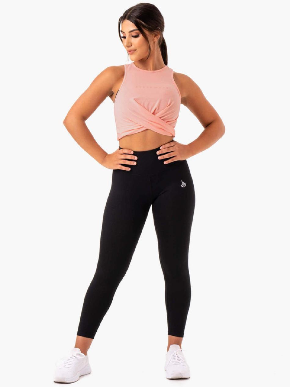 Coral Women's Ryderwear Adapt Twist Cropped Tank Top | 59RT17325