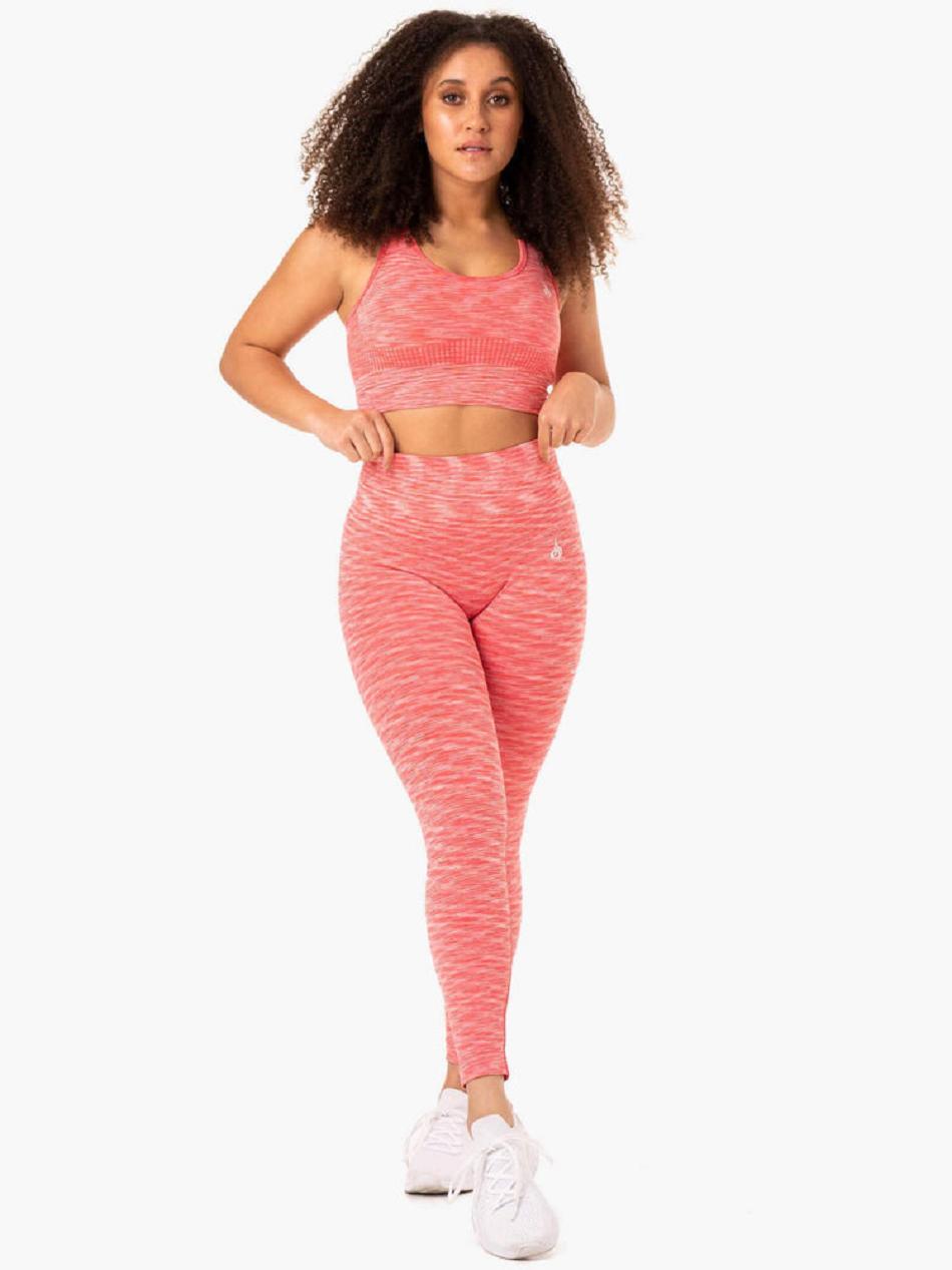 Coral Women's Ryderwear Evolve High Waisted Leggings Seamless | BG4467347