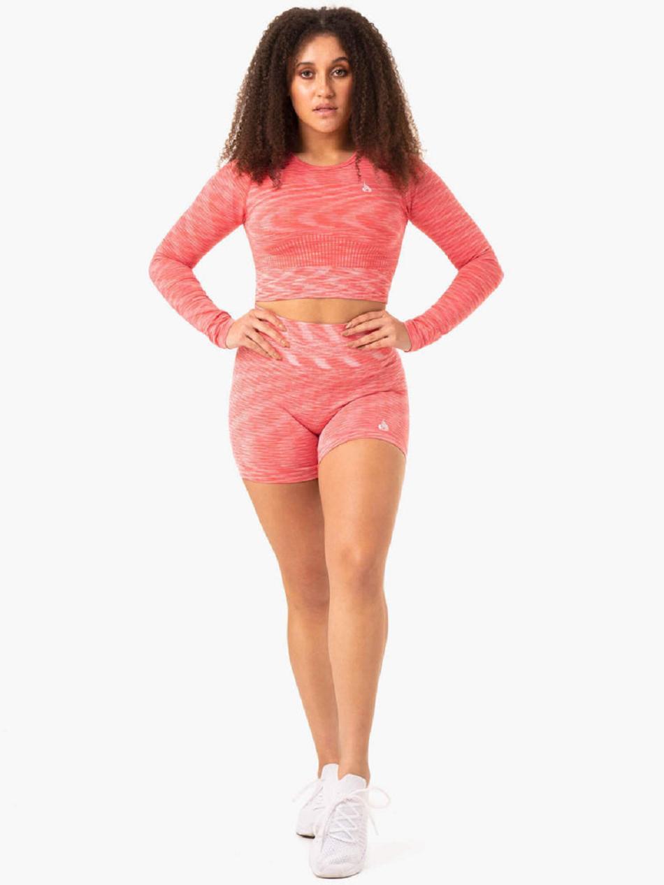 Coral Women's Ryderwear Evolve Long Sleeve Top Seamless | 52GA41209