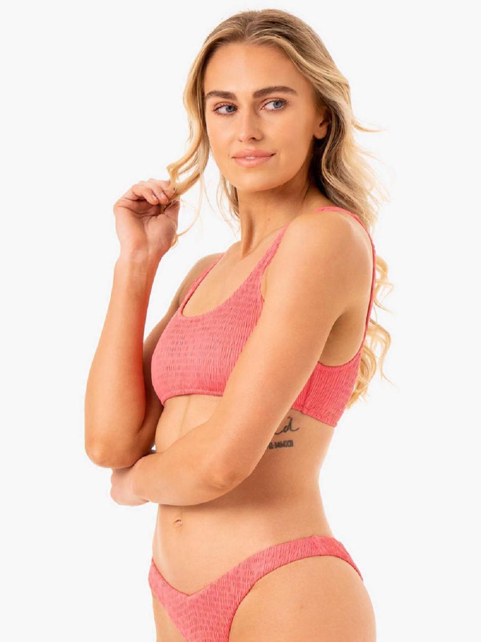 Coral Women's Ryderwear Paradise Scoop Bikini Top Swimwear | 126T35696