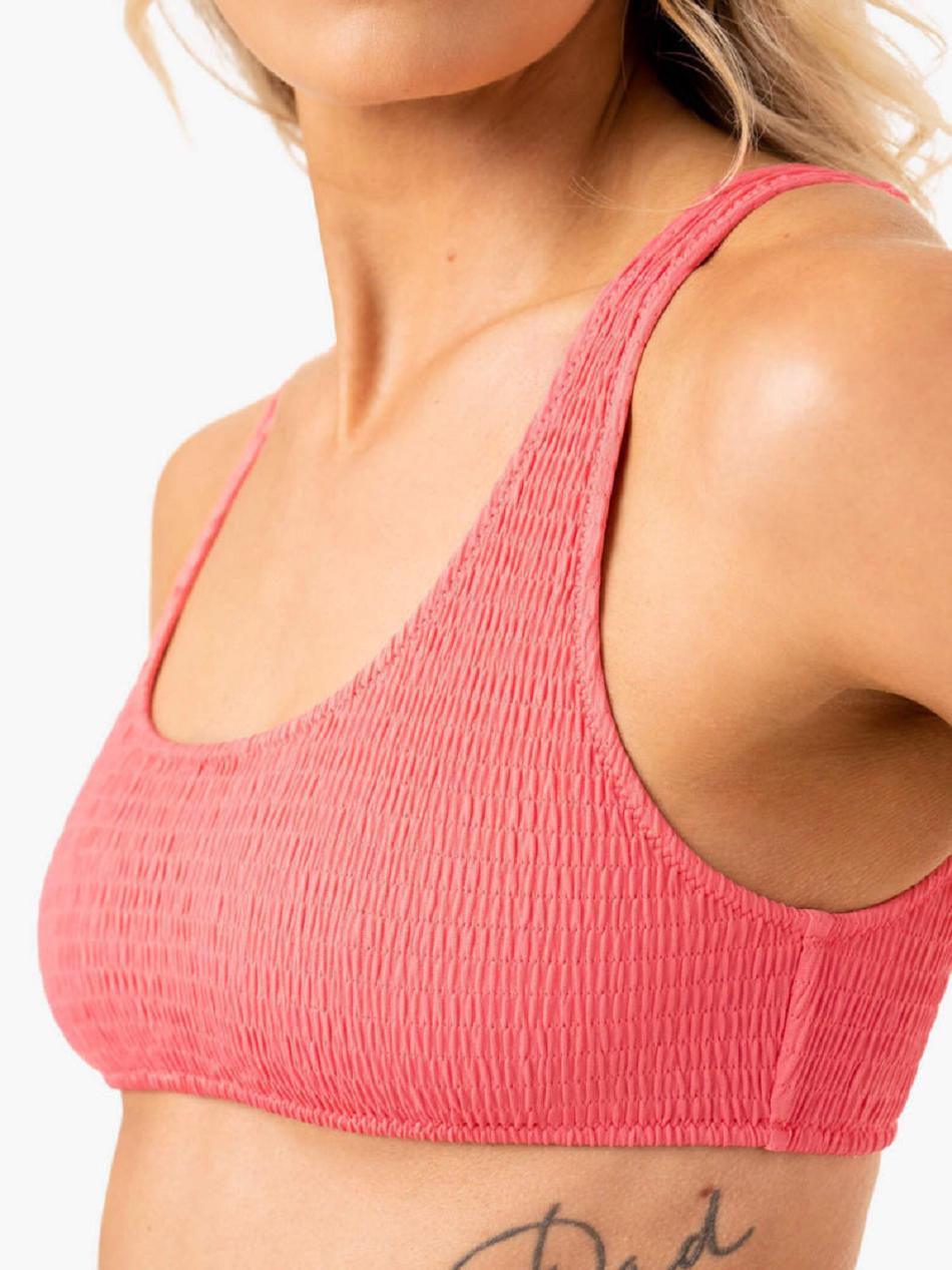 Coral Women's Ryderwear Paradise Scoop Bikini Top Swimwear | 126T35696