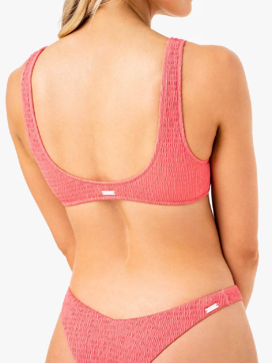Coral Women's Ryderwear Paradise Scoop Bikini Top Swimwear | 126T35696