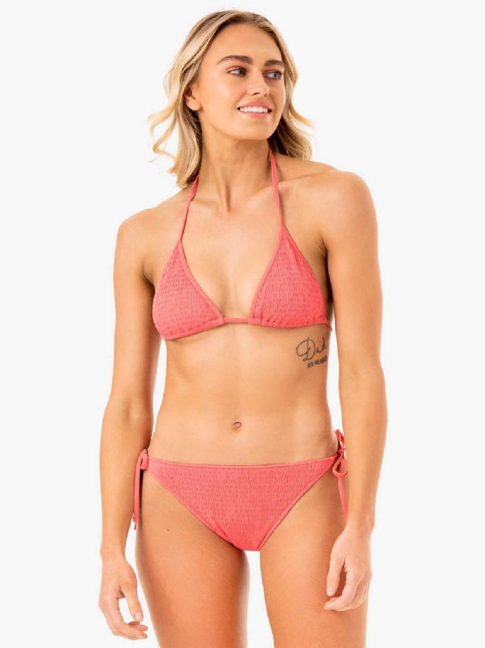 Coral Women's Ryderwear Paradise Tie Bikini Bottoms Swimwear | 81YR38820