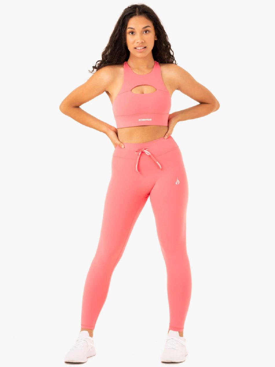 Coral Women's Ryderwear Replay High Waisted Leggings | 38FE12330