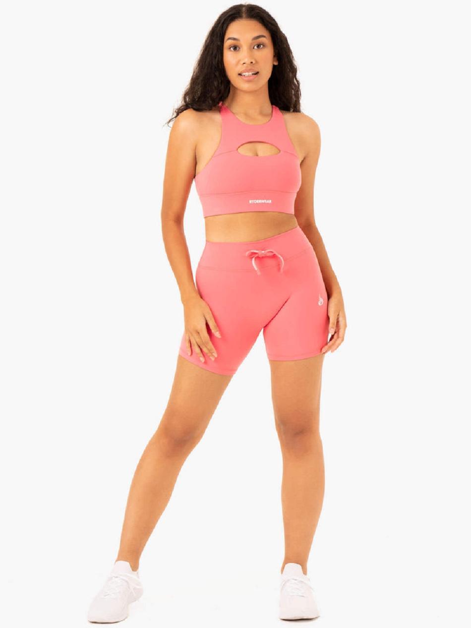 Coral Women's Ryderwear Replay High Waisted Shorts | SF4968219