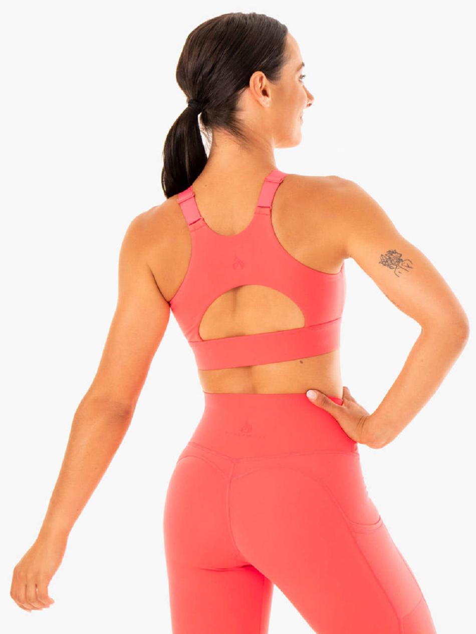 Coral Women's Ryderwear Reset High Impact Sports Bras | FG5267470