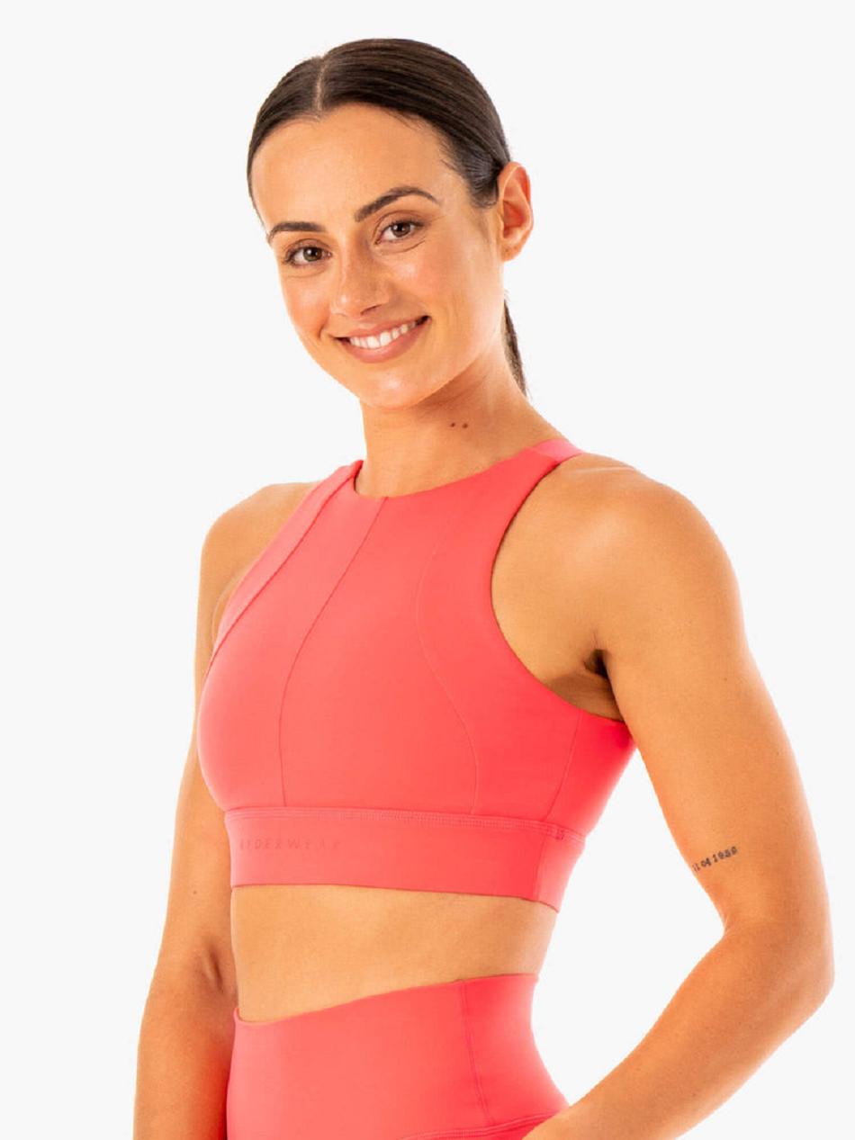 Coral Women's Ryderwear Reset High Impact Sports Bras | FG5267470