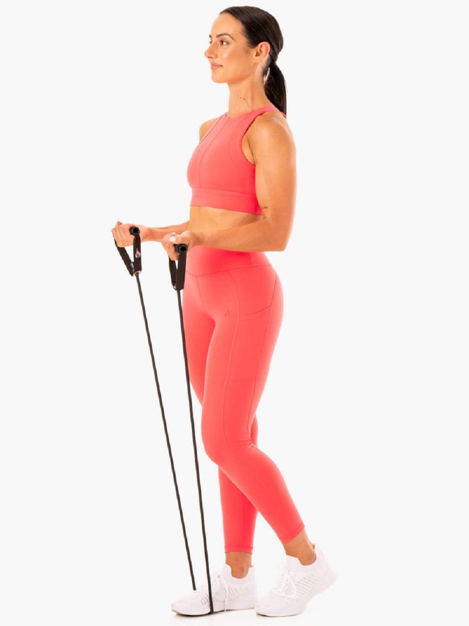 Coral Women's Ryderwear Reset High Waisted Pocket Leggings | 41JS88737