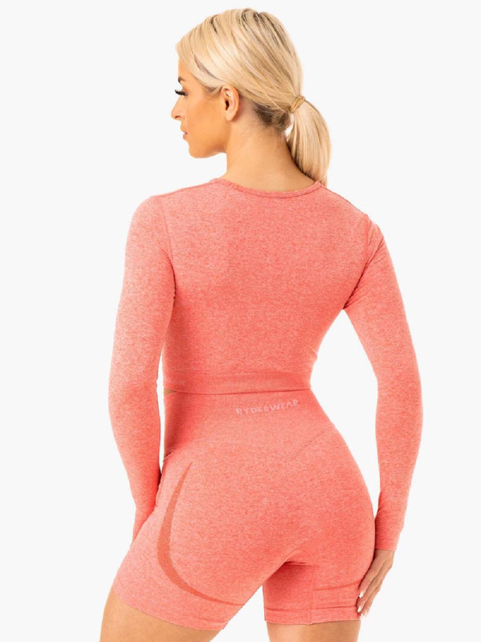 Coral Women's Ryderwear Sculpt Seamless Long Sleeve Top Top | 6Y6334029