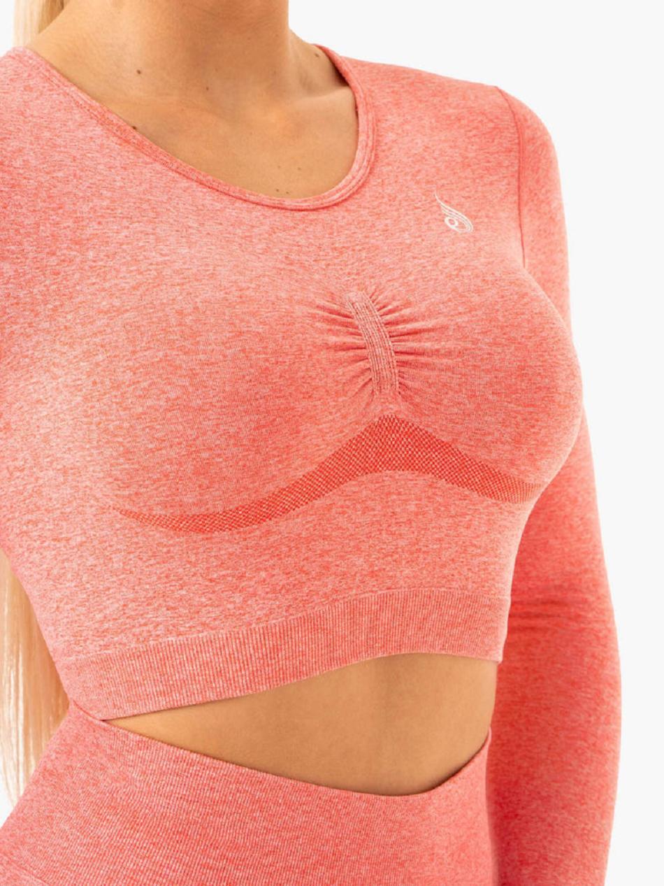 Coral Women's Ryderwear Sculpt Seamless Long Sleeve Top Top | 6Y6334029