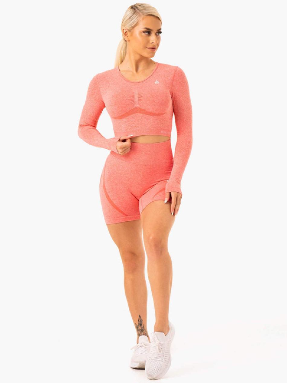 Coral Women's Ryderwear Sculpt Seamless Long Sleeve Top Top | 6Y6334029