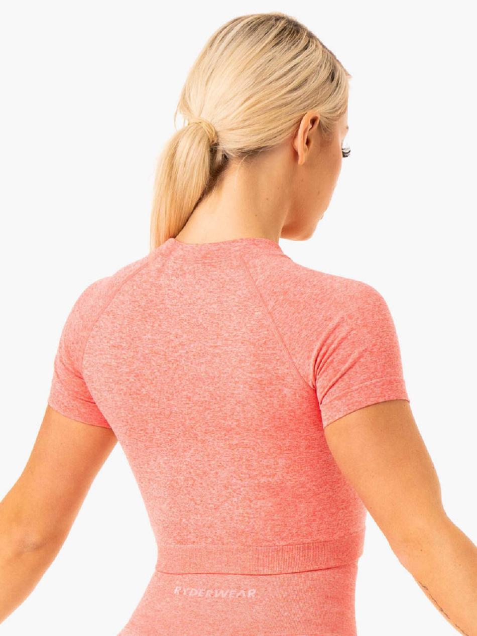 Coral Women's Ryderwear Sculpt Seamless T-Shirt Top | DF6029057