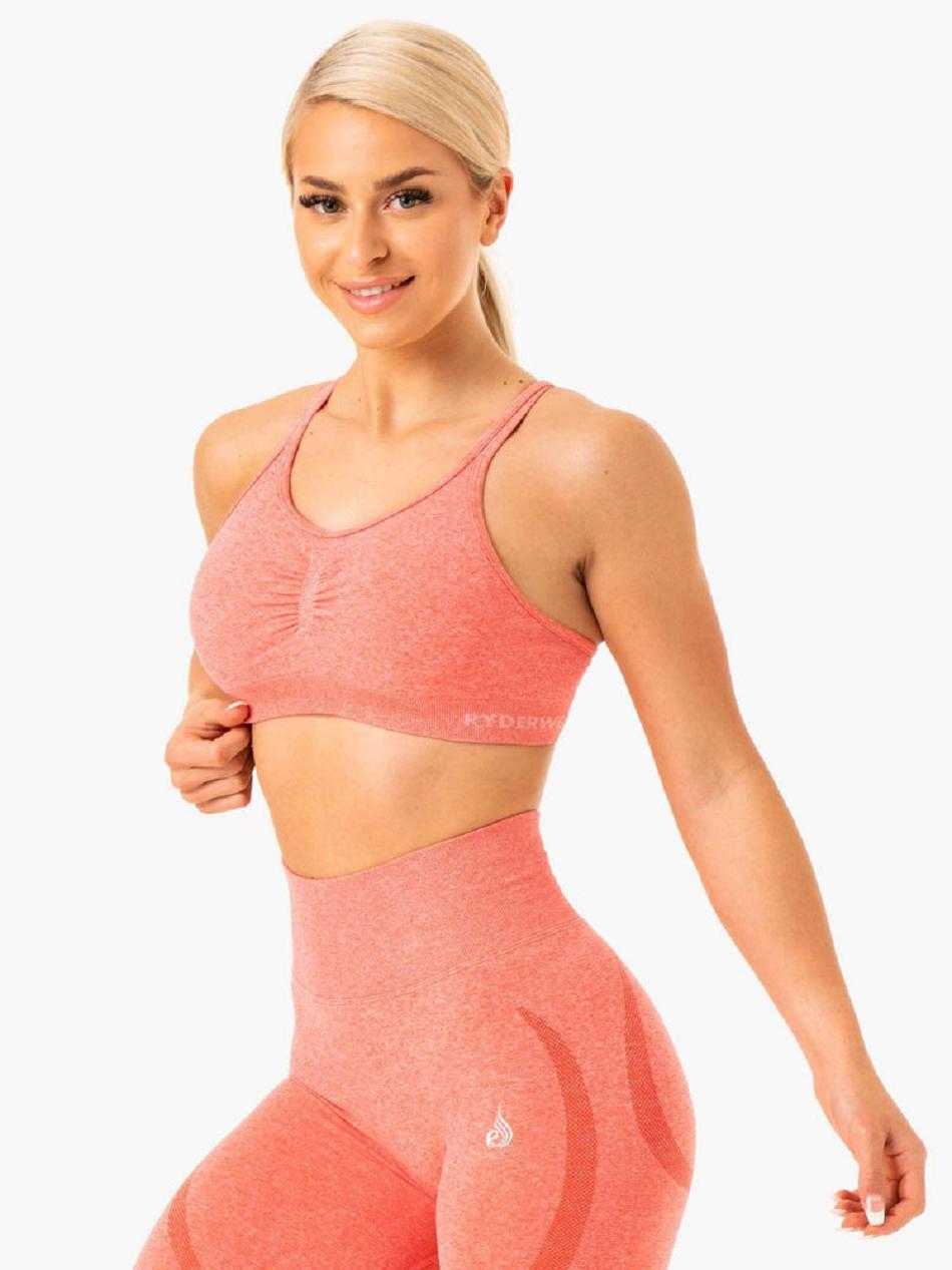 Coral Women's Ryderwear Sculpt Sports Bra Seamless | 141F88700