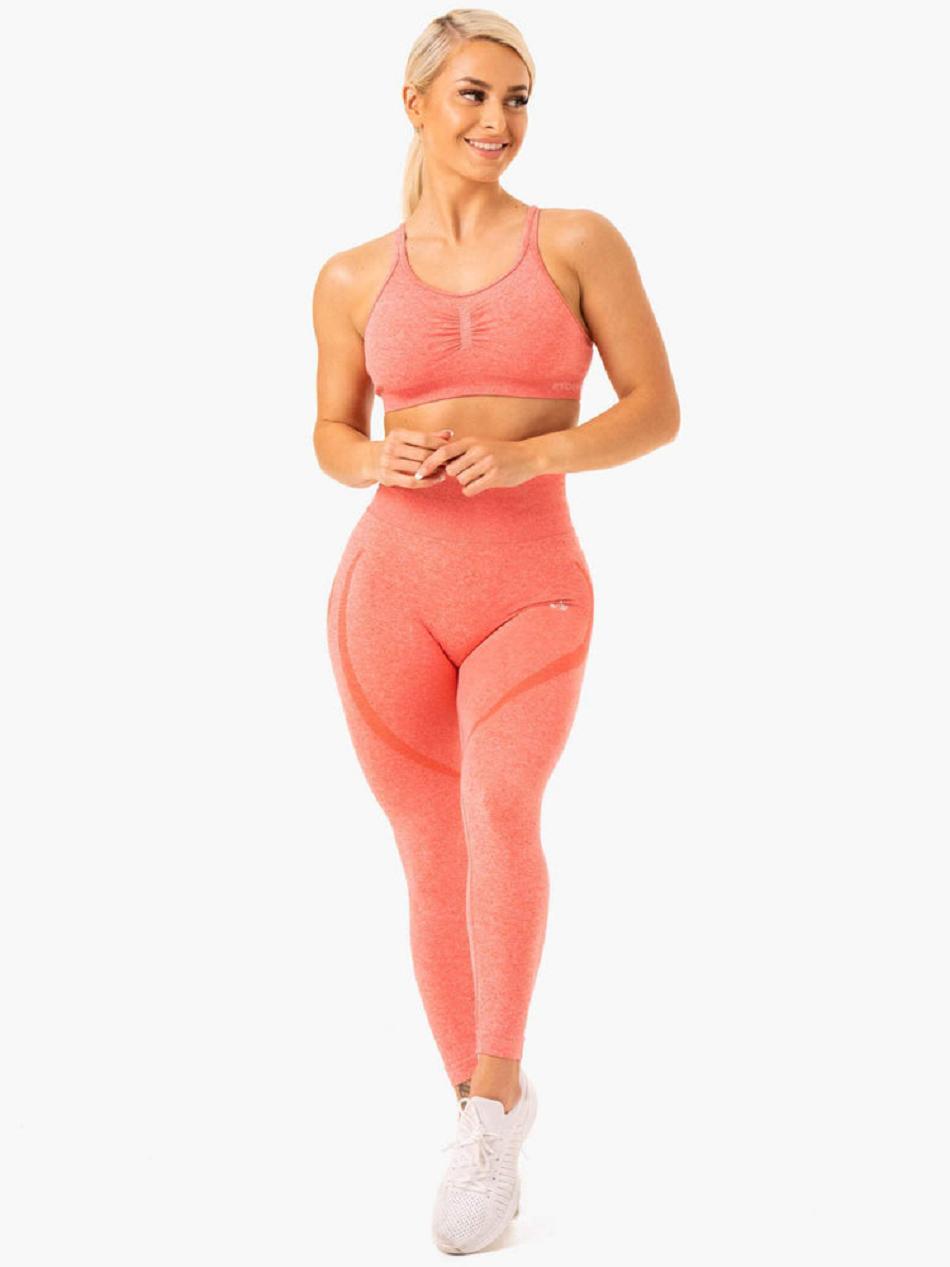 Coral Women's Ryderwear Sculpt Sports Bra Seamless | 141F88700
