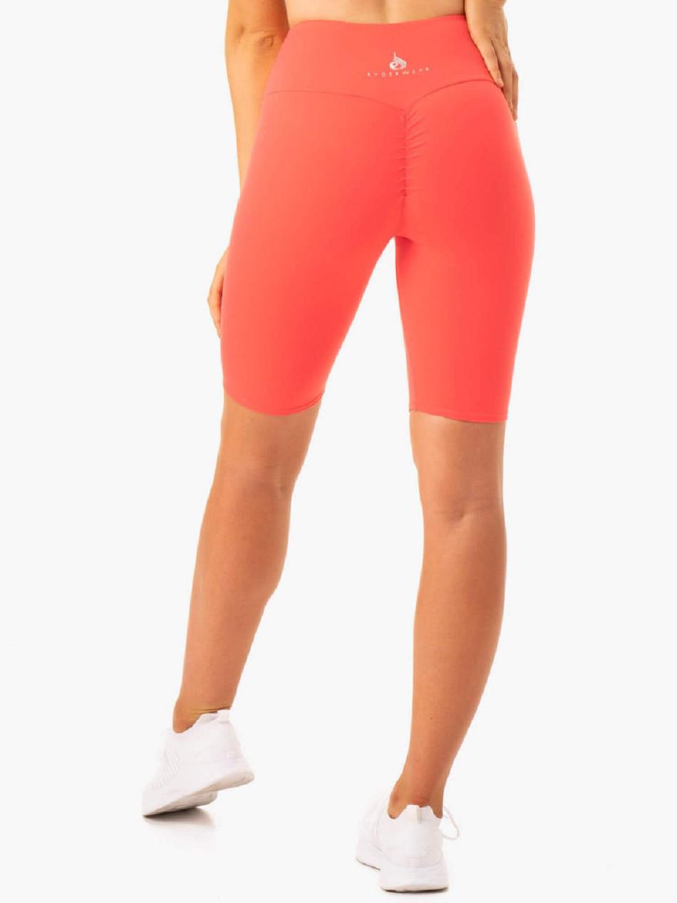 Coral Women's Ryderwear Staples Bike Shorts Scrunch Bum | 43NG17126