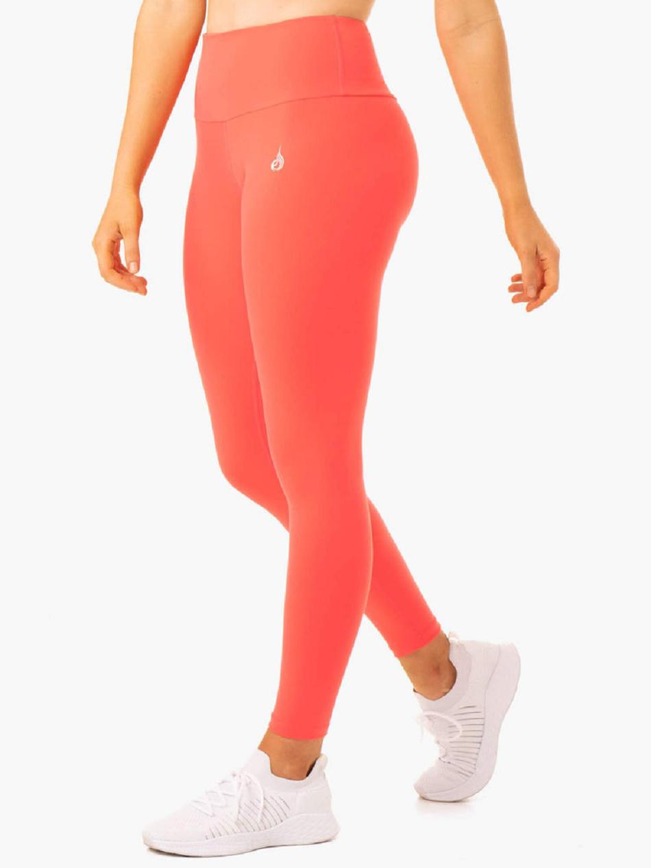 Coral Women's Ryderwear Staples Scrunch Bum Leggings | DF3882302