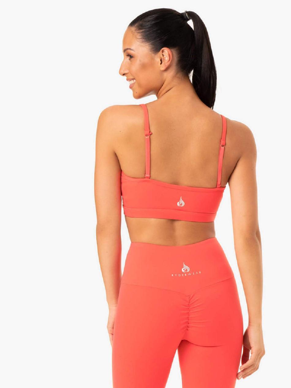Coral Women's Ryderwear Staples Sports Bras | 54RT54091