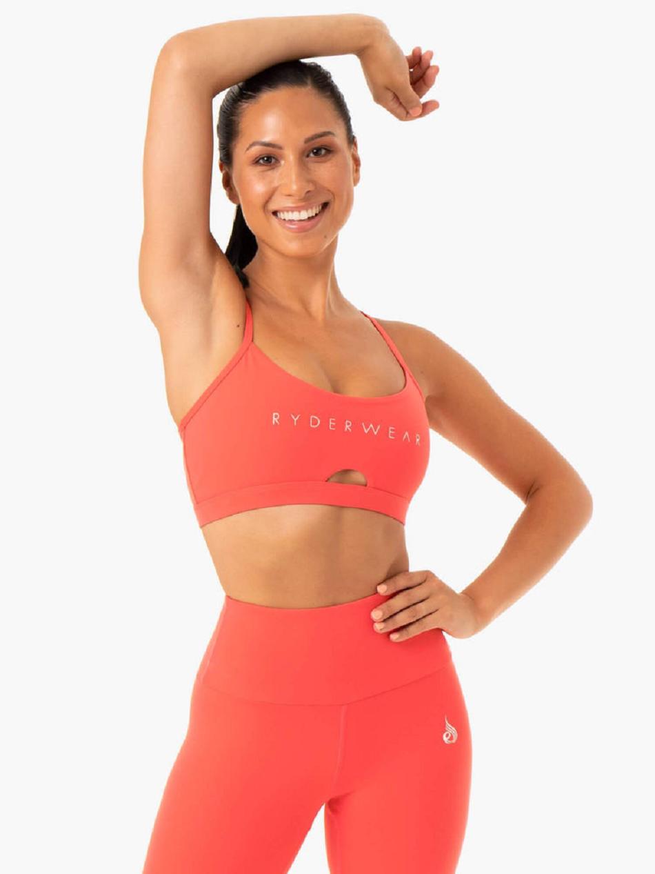 Coral Women\'s Ryderwear Staples Sports Bras | 54RT54091