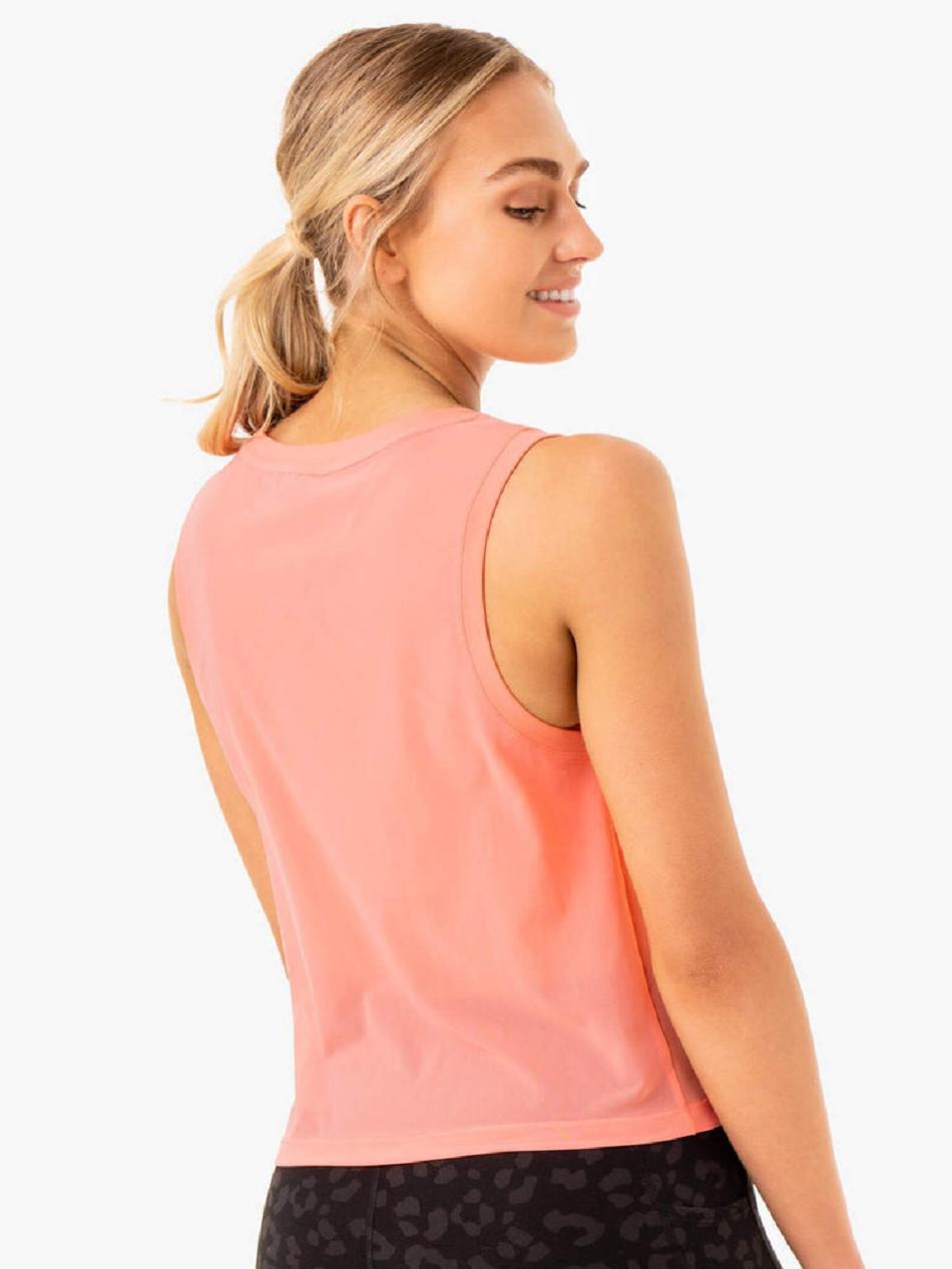 Coral Women's Ryderwear Ultra Mesh Tank Top | REH13326