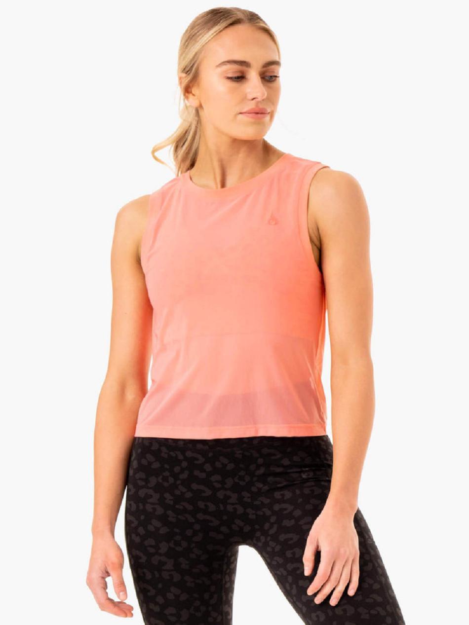 Coral Women\'s Ryderwear Ultra Mesh Tank Top | REH13326