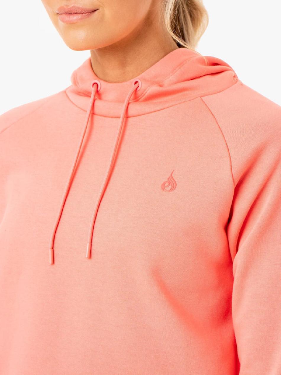 Coral Women's Ryderwear Ultra Pullover Hoodie Top | DS6021576