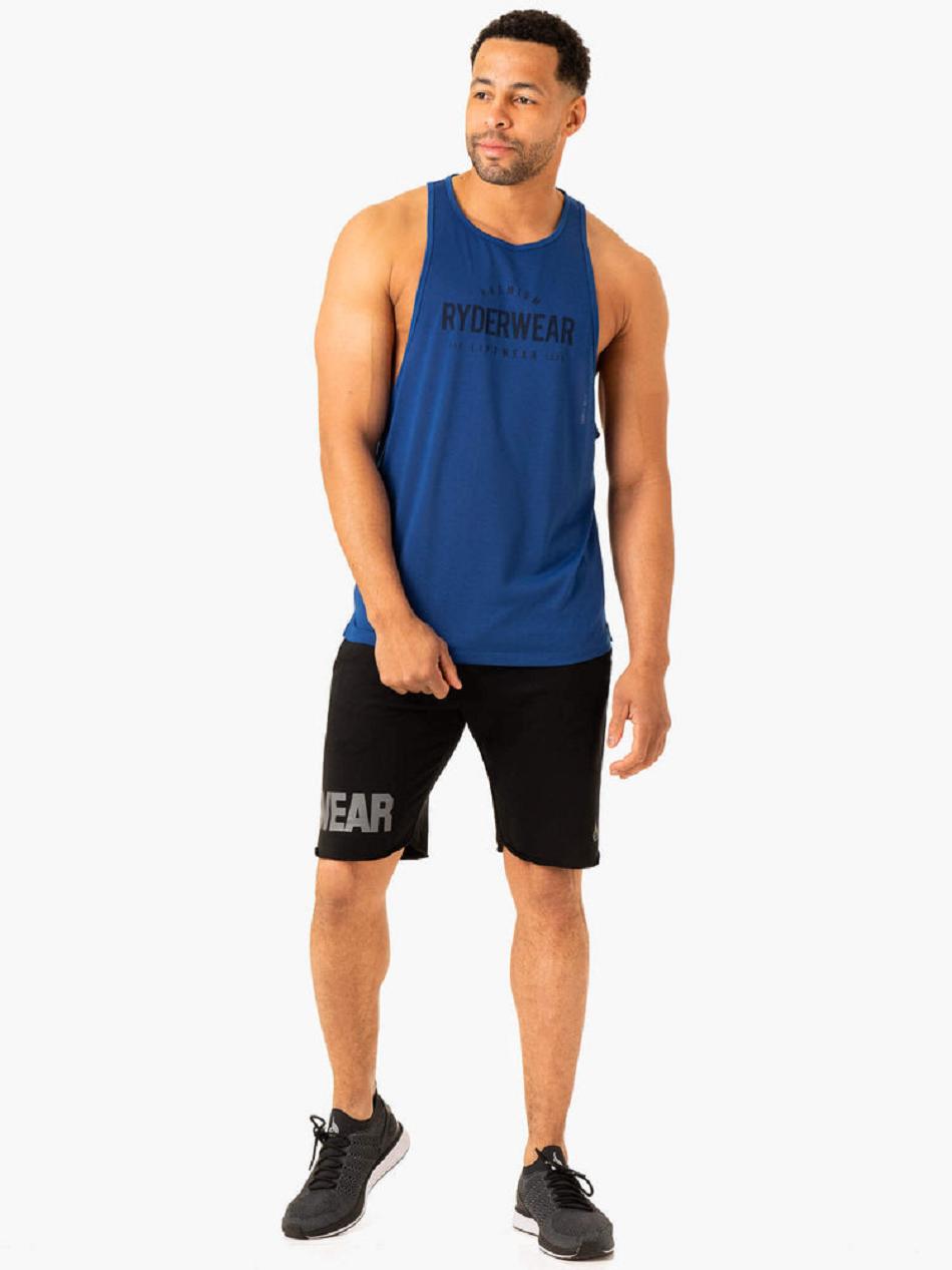 Deep Blue Men's Ryderwear Heritage Baller Tanks | 81RC56428