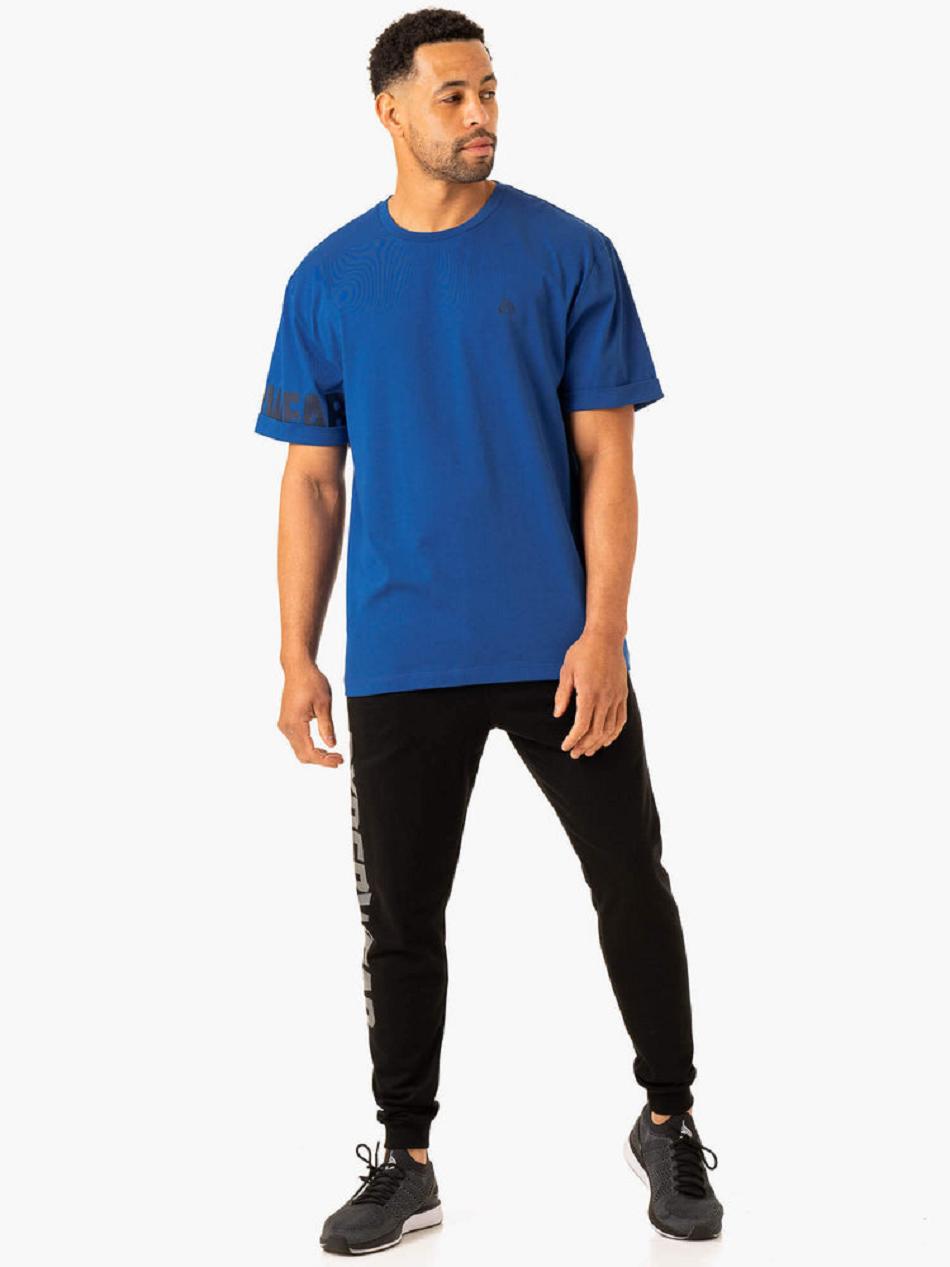 Deep Blue Men's Ryderwear Heritage Oversized T-Shirt Active Lounge | HY9663305