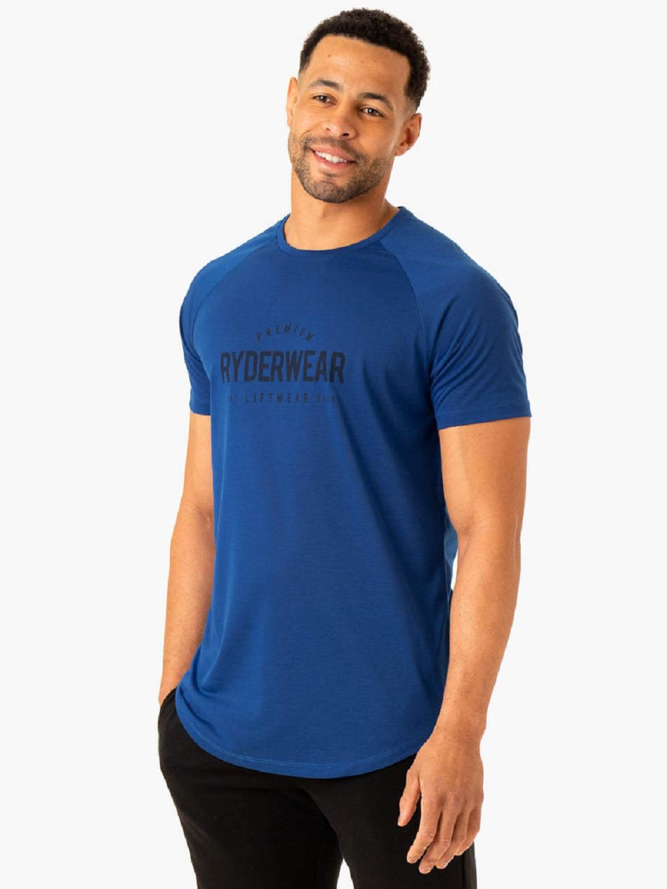 Deep Blue Men's Ryderwear Heritage T-Shirt Top | SF8832724