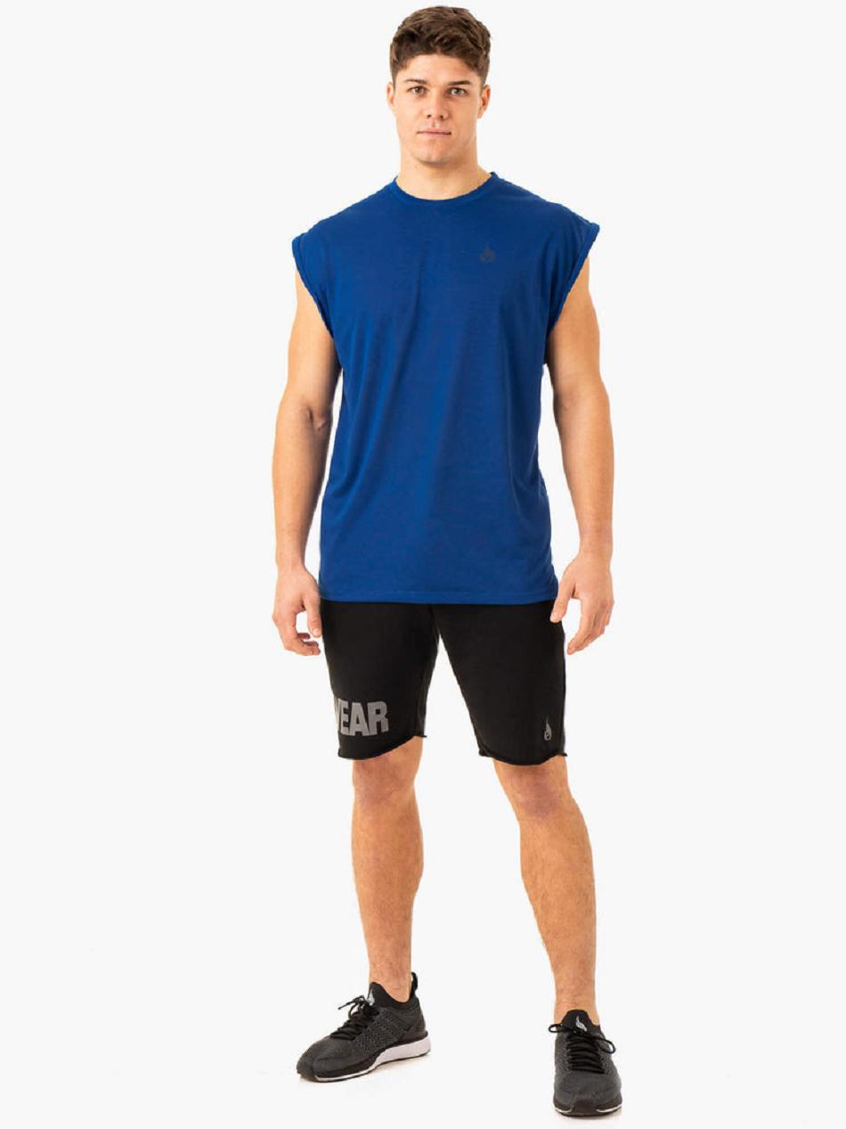 Deep Blue Men's Ryderwear Heritage Wide Cut Tanks | 120S18617