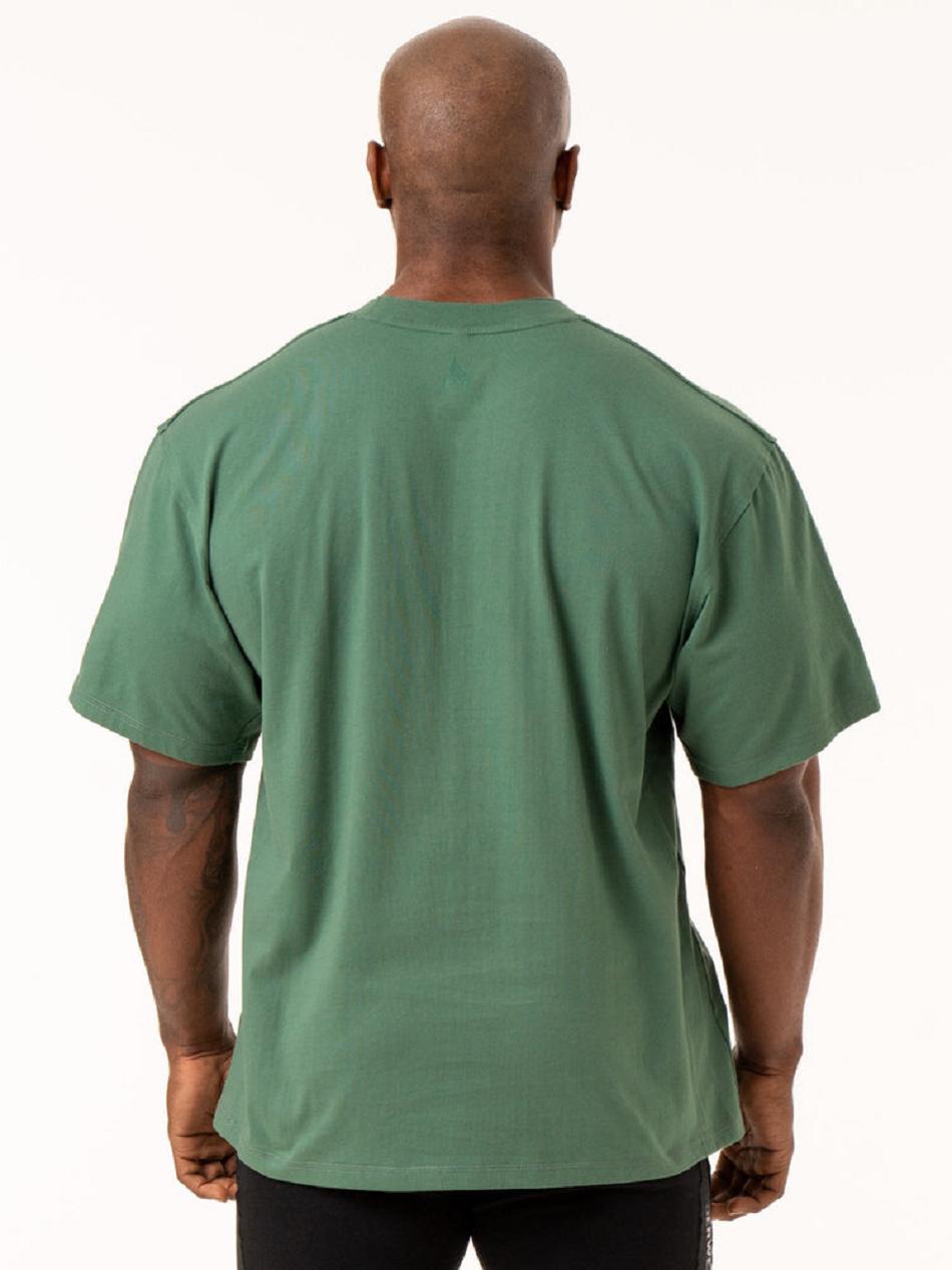 Green Men's Ryderwear Force Oversized T-shirt | 83RW38087