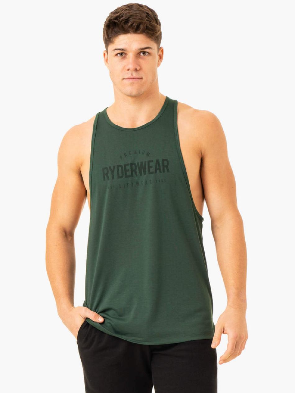 Green Men\'s Ryderwear Heritage Baller Tanks | 86GA52021