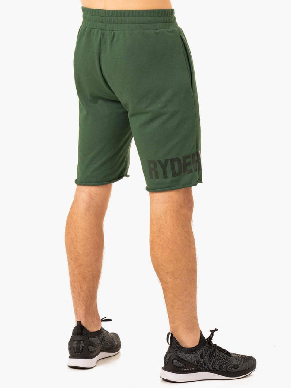 Green Men's Ryderwear Heritage Fleece Track Shorts Active Lounge | YGJ77982